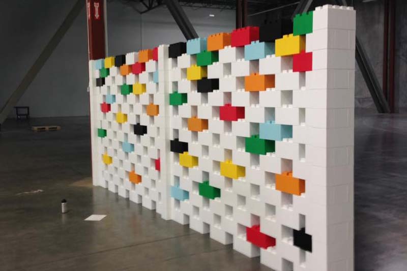 mur lego maison